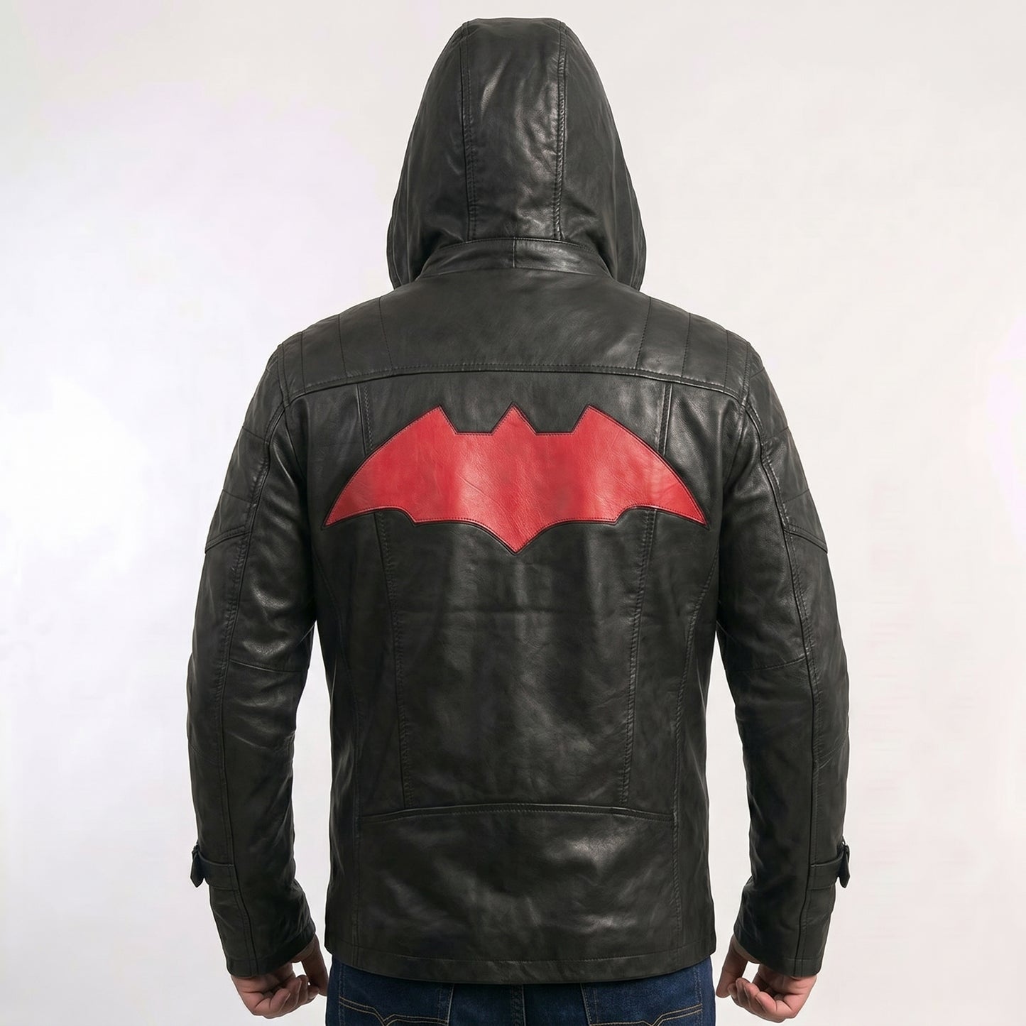 Batman Arkham Red Hood Jason Todd Black Leather Jacket & Vest