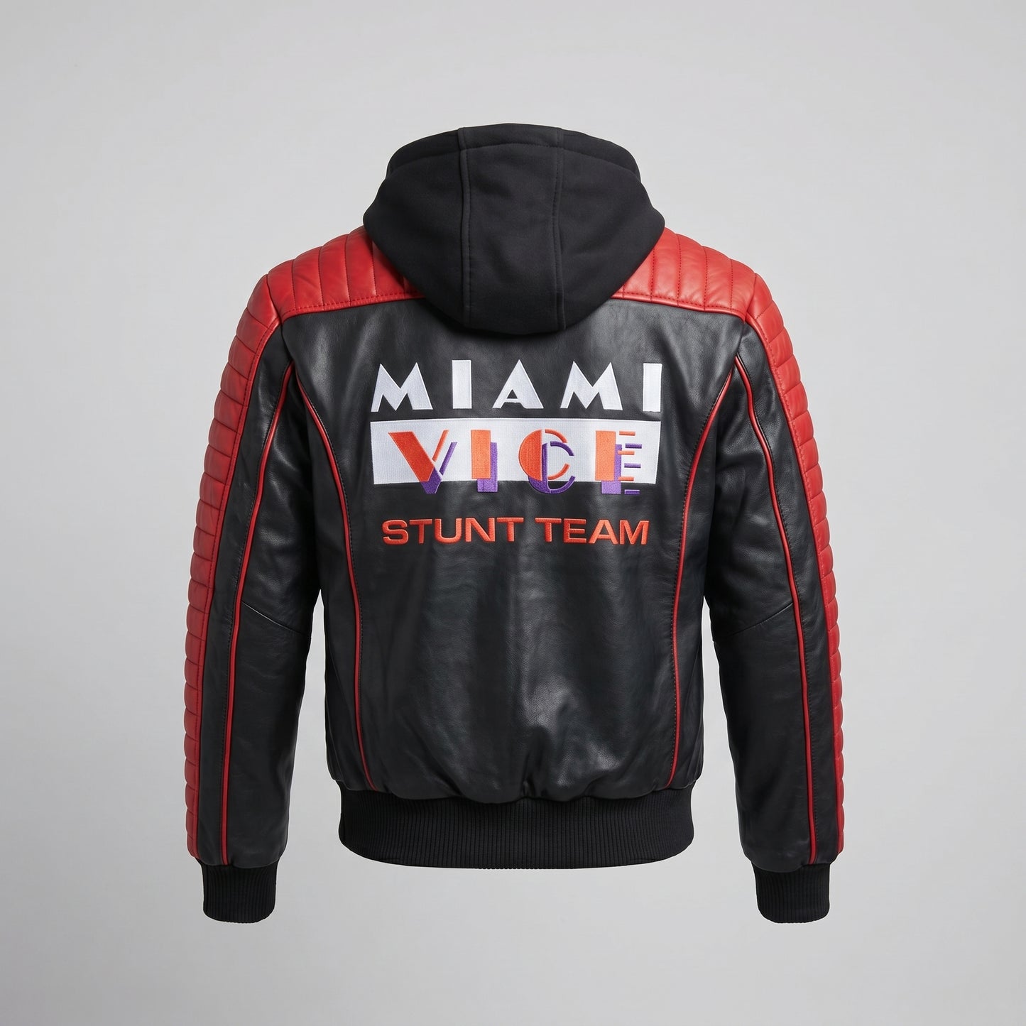 Ryan Gosling The Fall Guy Miami Vice Stunt Team Bomber Leather Jacket