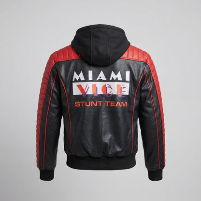 Ryan Gosling The Fall Guy Miami Vice Stunt Team Bomber Leather Jacket