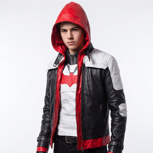 Jason Todd Arkham Knight Red Hood Leather Jacket & Vest