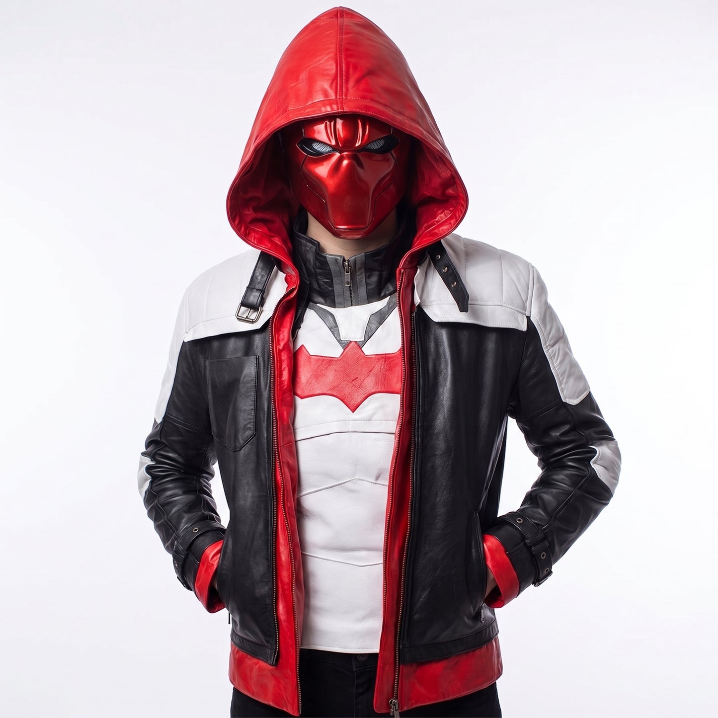Jason Todd Arkham Knight Red Hood Leather Jacket & Vest