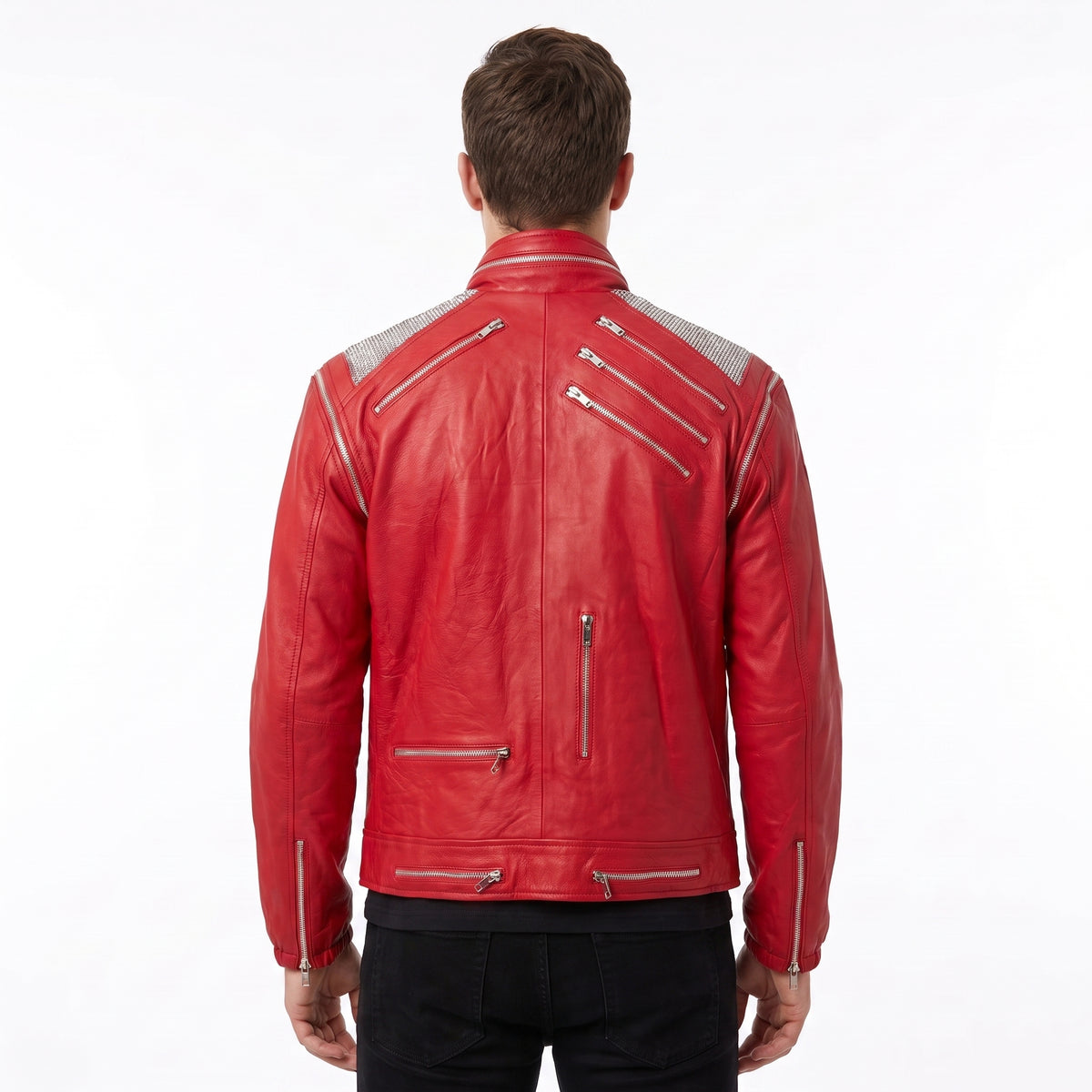 Michael Jackson Beat It Red Leather Jacket