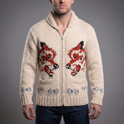 Handmade Wolf Knit Cardigan Inspired by Project Hail Mary