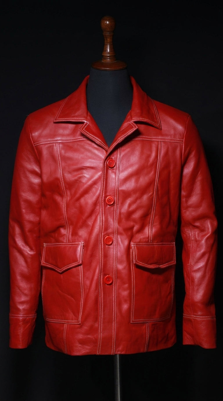 Brad Pitt Inspired Tyler Durden Jacket – Fight Club Leather Costume