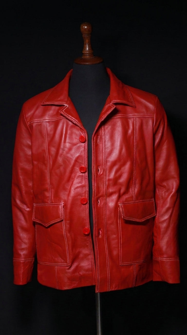 Brad Pitt Inspired Tyler Durden Jacket – Fight Club Leather Costume