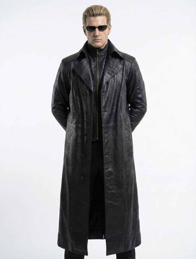 Resident Evil 5 Wesker Leather Trench Coat – Premium Cosplay Outfit