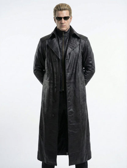Resident Evil 5 Wesker Leather Trench Coat – Premium Cosplay Outfit