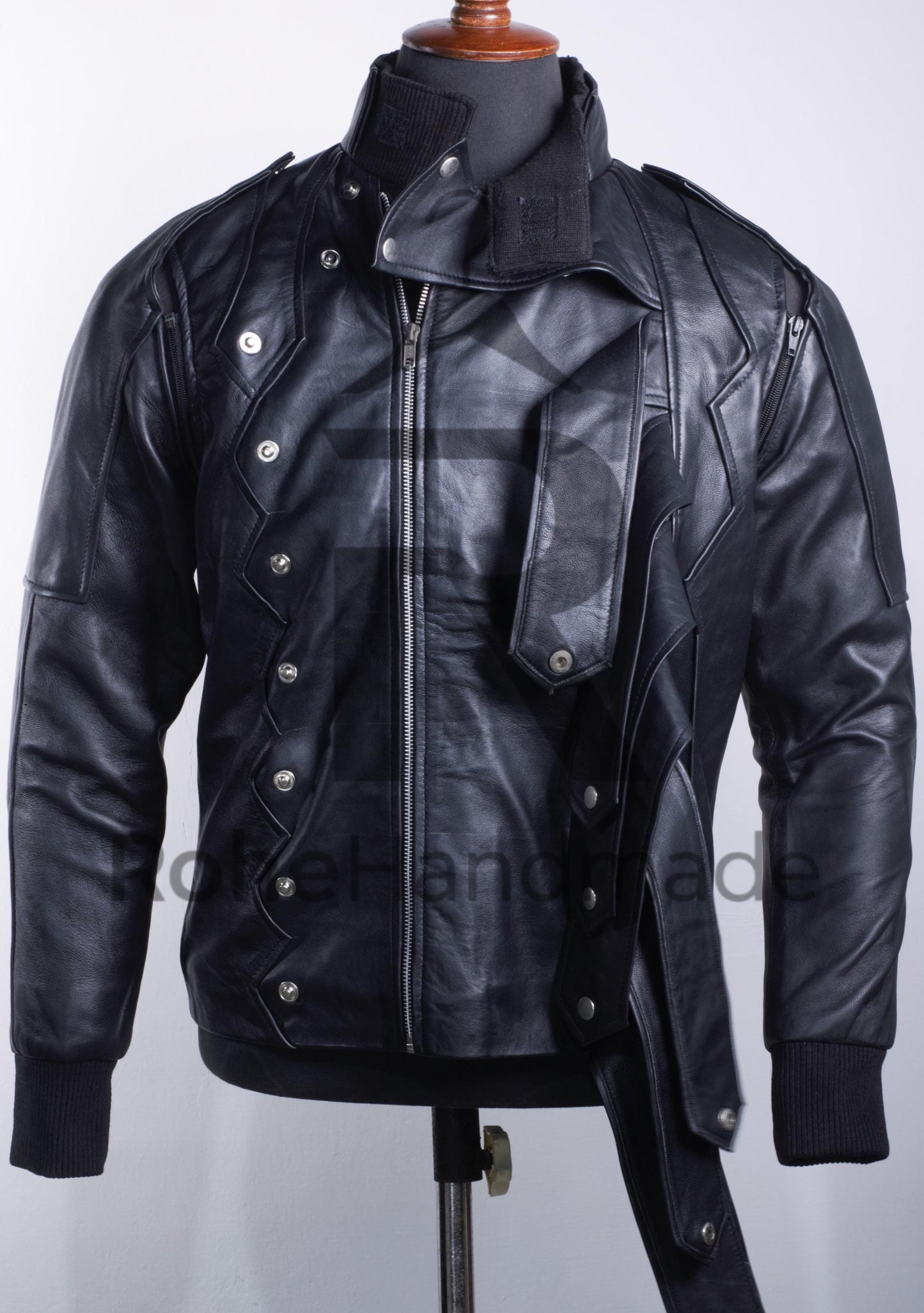 Bucky Barnes Winter Soldier Genuine Leather Jacket with Removable Arms