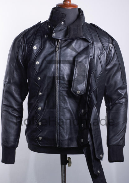 Bucky Barnes Winter Soldier Genuine Leather Jacket with Removable Arms