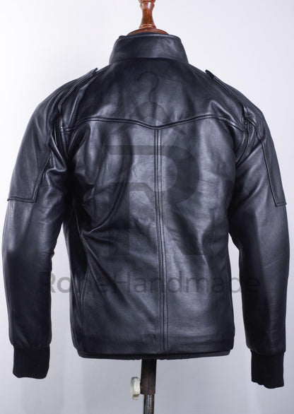 Bucky Barnes Winter Soldier Genuine Leather Jacket with Removable Arms