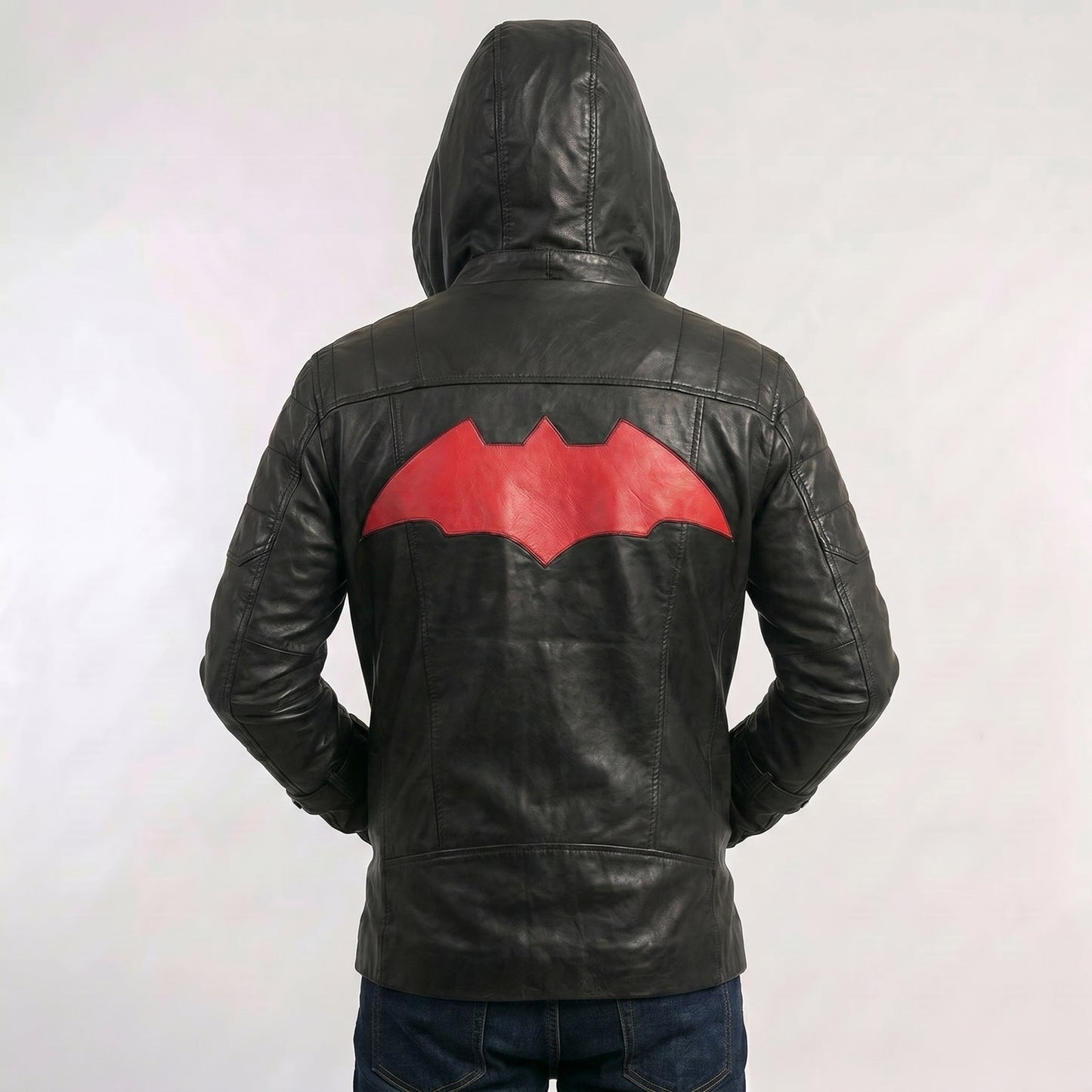 Batman Arkham Red Hood Jason Todd Black Leather Jacket & Vest