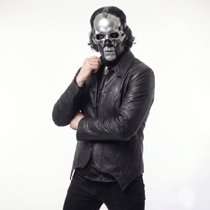 Papa V Perpetua Inspired Leather Jacket, Ghost Band Black Leather Gothic Jacket, Singer Cosplay Jacket