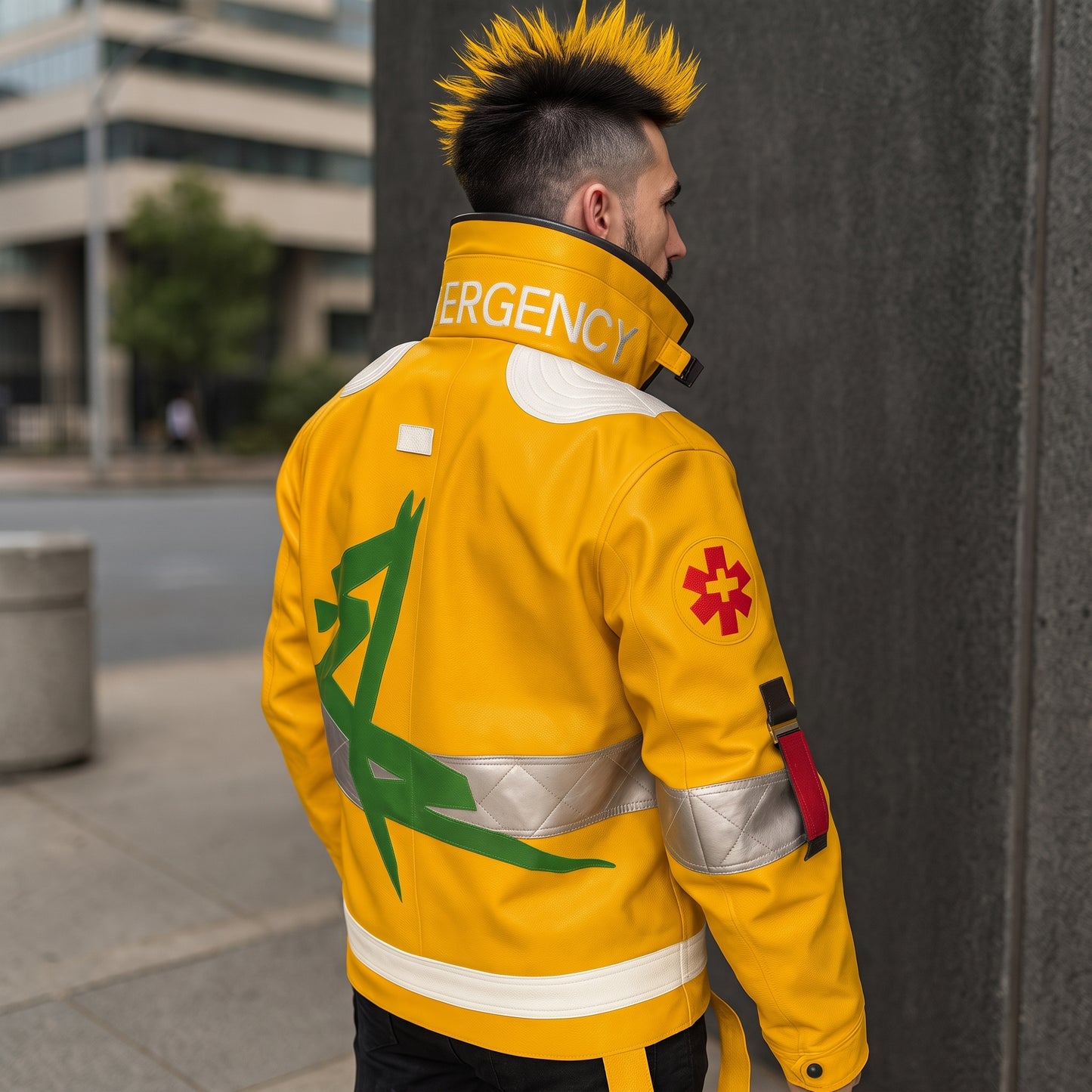 Cyberpunk 2077 Edgerunners David Martinez Yellow Leather Jacket